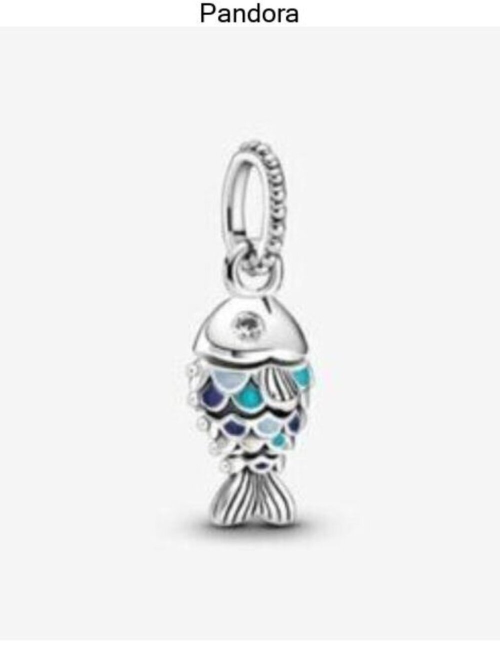 Pandora Blue Scaled Fish Dangle Charm